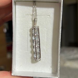 925 sterling silver CZ pendant